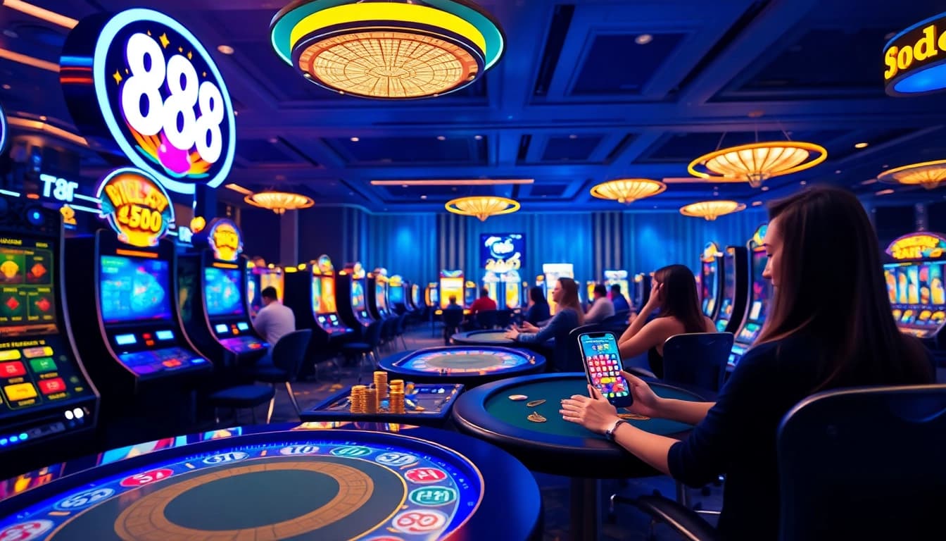 Experience the excitement of 888 new online gaming with modern casino visuals and vibrant interfaces.
