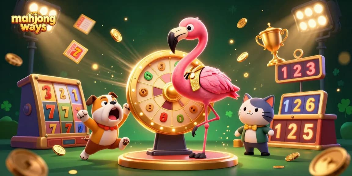 Experience thrilling mahjong ways gameplay with an exciting game show host and vibrant casino elements.