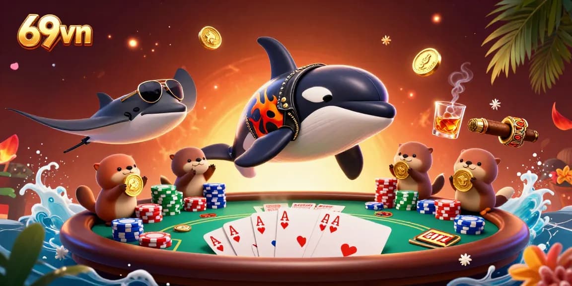 Engage in thrilling games of chance with the 69vn poker scene full of vibrant characters.