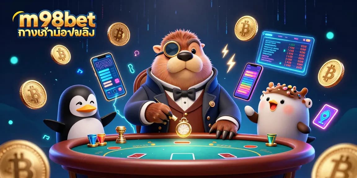 Join the excitement at m98bet ทางเข้ามือถือ with a jolly walrus at an underwater poker table