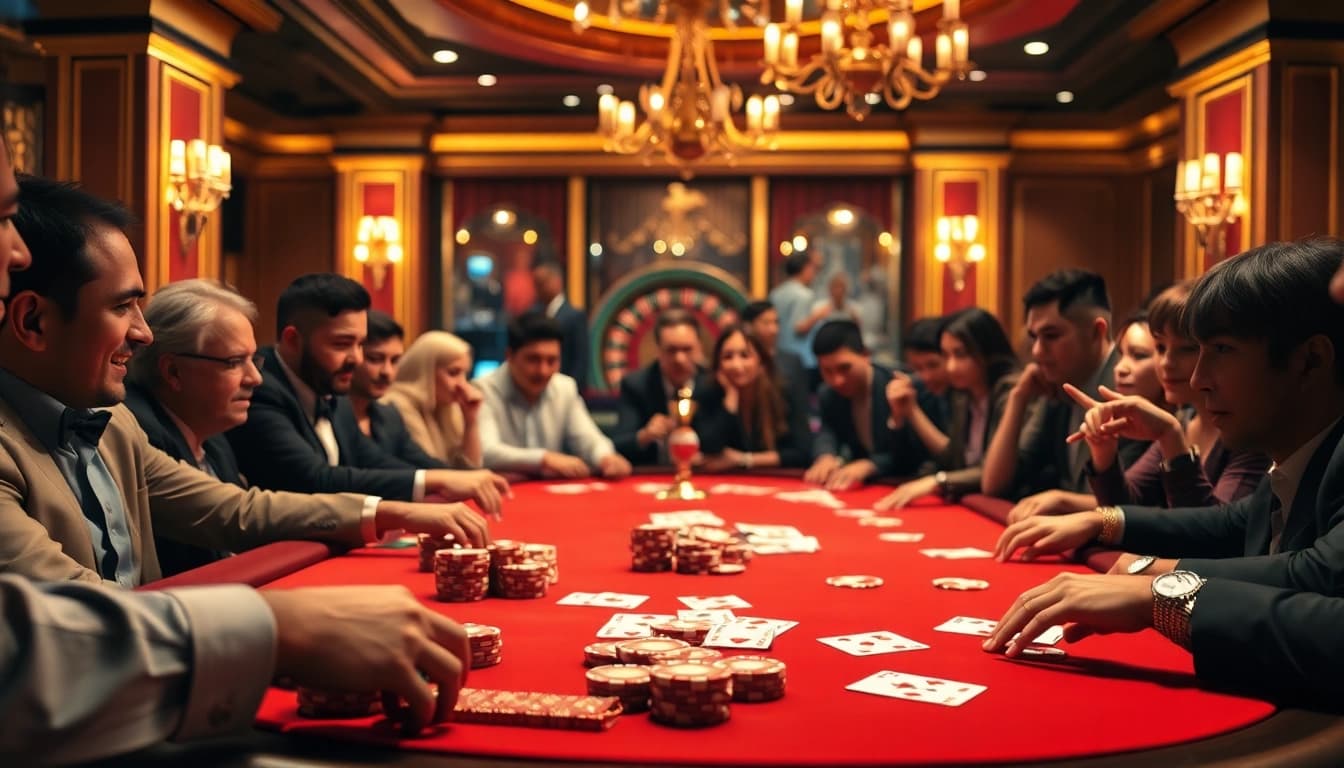 Engage in the thrilling action at XN88 with the luxurious poker scene emphasizing Đăng Nhập XN88.