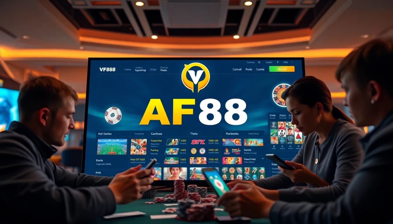 Engaging screenshot of af88 com showcasing online betting with users enjoying various games.