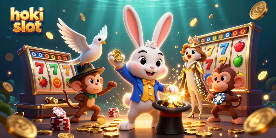 Engage with hoki slot's thrilling experience featuring vibrant, dynamic 3D characters and slot game elements.