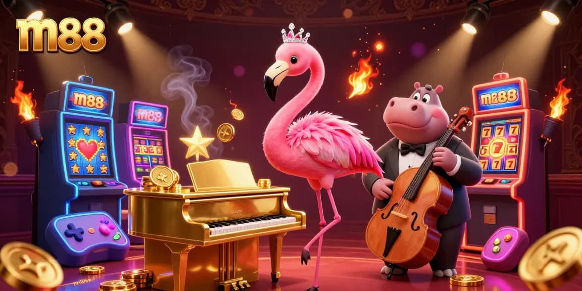 Experience thrilling gameplay with m88 at a vibrant casino scene alive with action and entertainment.