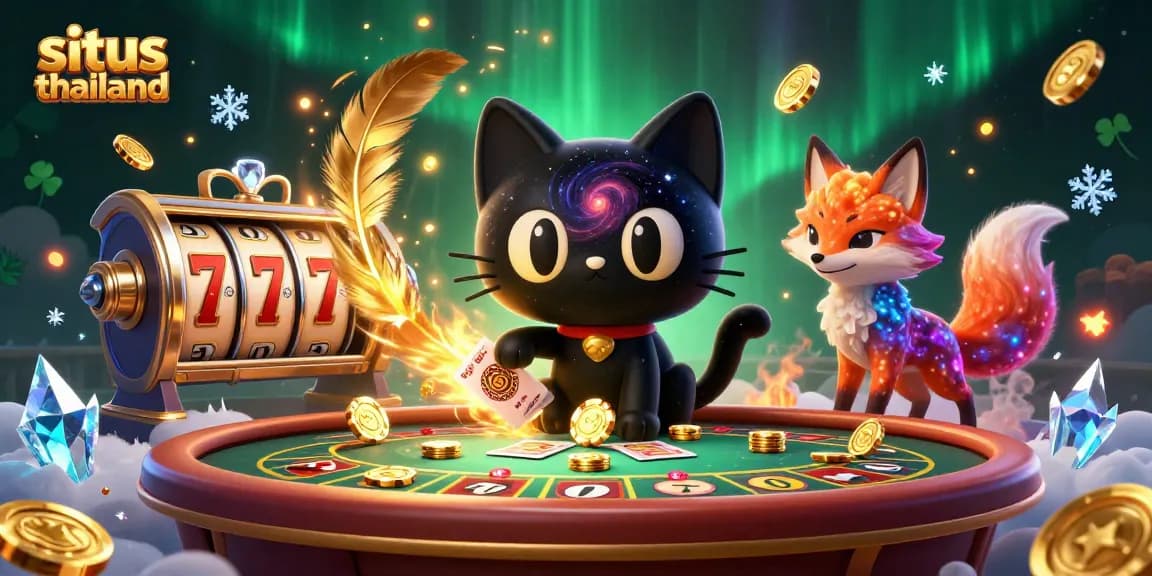 Spin the reels at situs thailand with engaging characters and vibrant casino elements.