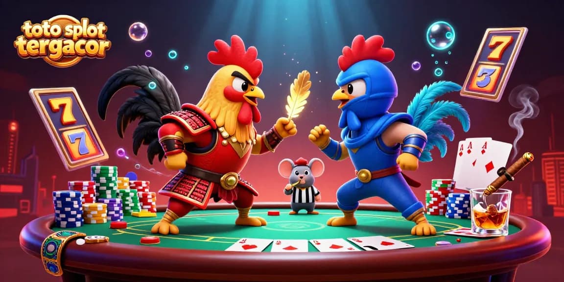 Engage with the thrilling action of toto slot tergacor featuring dynamic roosters in an intense casino showdown.