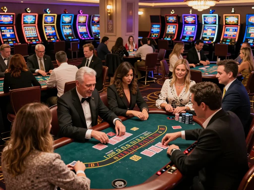 Players strategizing at a blackjack table in a luxury casino environment showcasing the hidden wiki website gaming approach.