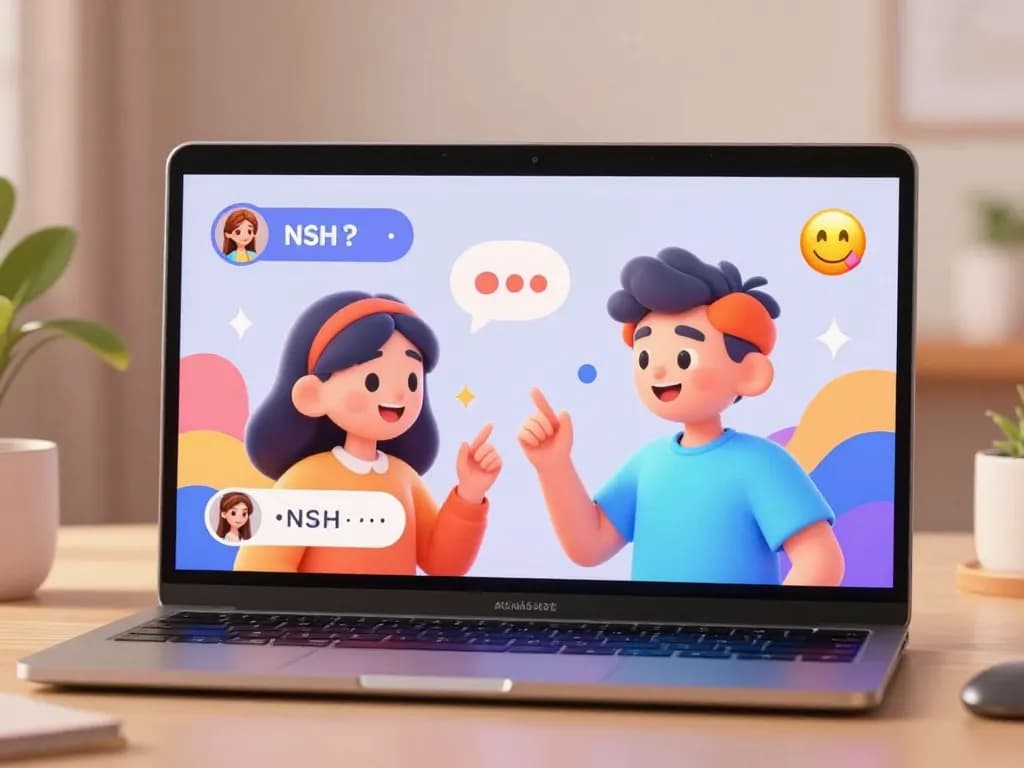 NSFW character AI chat scene with vibrant animations and engaging digital elements.
