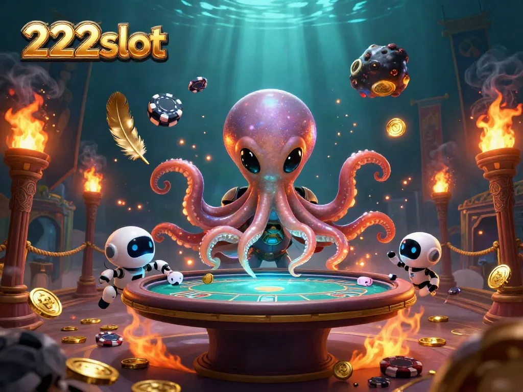 Menangkan permainan di 222slot dengan ilustrasi 3D slot yang memukau dan alien yang beraksi.