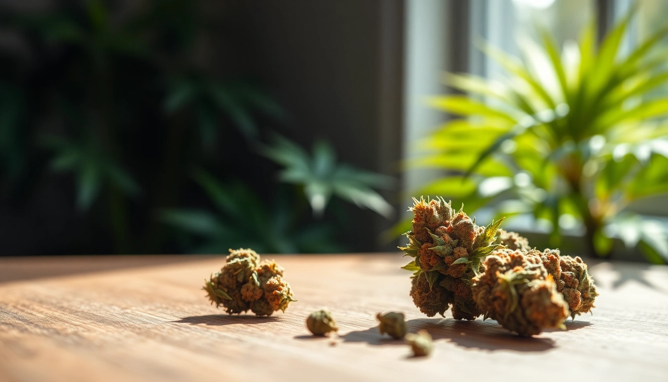 Learn how to buy weeds online with vibrant cannabis buds in a peaceful setting.