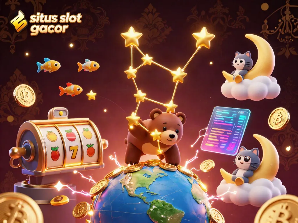 Meraih kemenangan di situs slot gacor dengan simbol keberuntungan dan efek neon yang memukau.