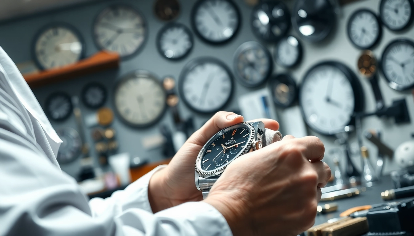 Watchmaker expertly constructs a rolex replica in a finely detailed workshop.