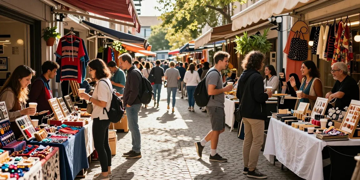 Vibrant urban shopping scene with shoppers exploring local goods at https://forumup.org/shop/search.php?ca_id=&addr1=&addr2=&addr3=&schKeyword= in a lively marketplace.
