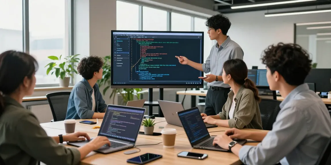 Team working on telegram中文版下载 in a modern tech office