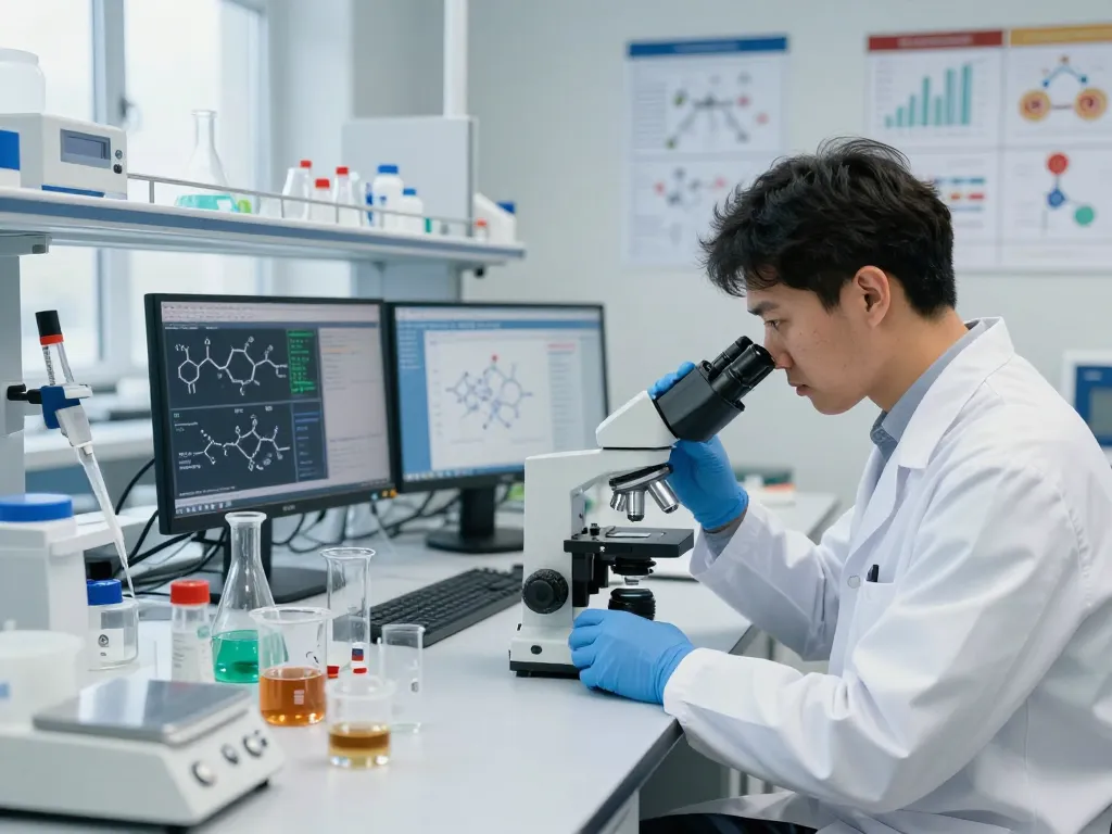 Cannabinoid manufacturer Europe in a professional lab setting, showcasing premium extracts and research.
