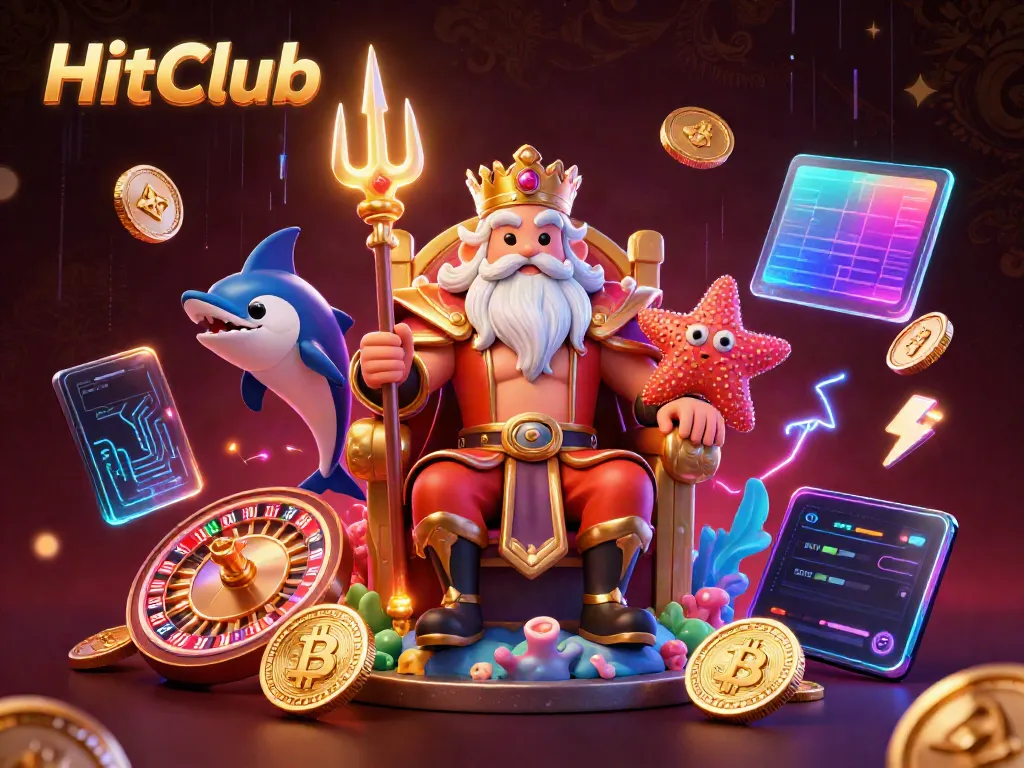 Experience the thrilling world of HitClub with vibrant 3D characters in a casino setting.