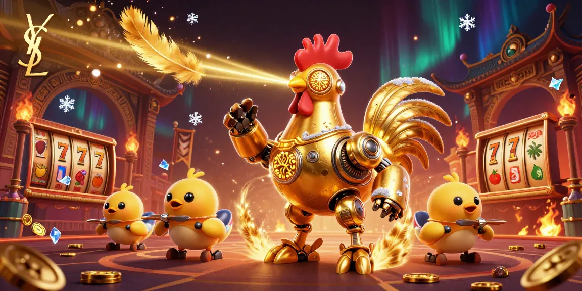 Experience thrilling gameplay with ysl’s vibrant casino scene featuring a golden rooster and fortune elements.