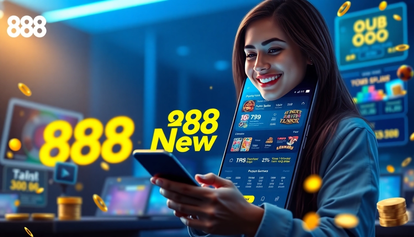 Explore the innovative 888 New app interface showcasing exciting betting options and vibrant promotions.