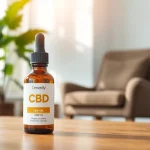 Apply CBD Oil for relaxation in a tranquil home environment with plants and natural light.
