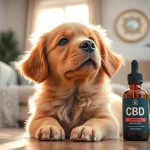 Administering CBD Oil For Dog while a happy pet enjoys a relaxed moment at home.
