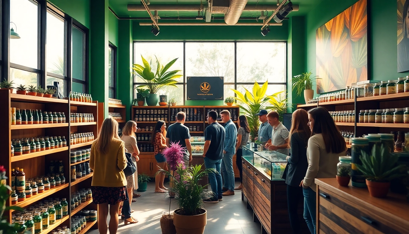 Discover the vibrant ambiance of a Weed Store with welcoming decor and quality products.