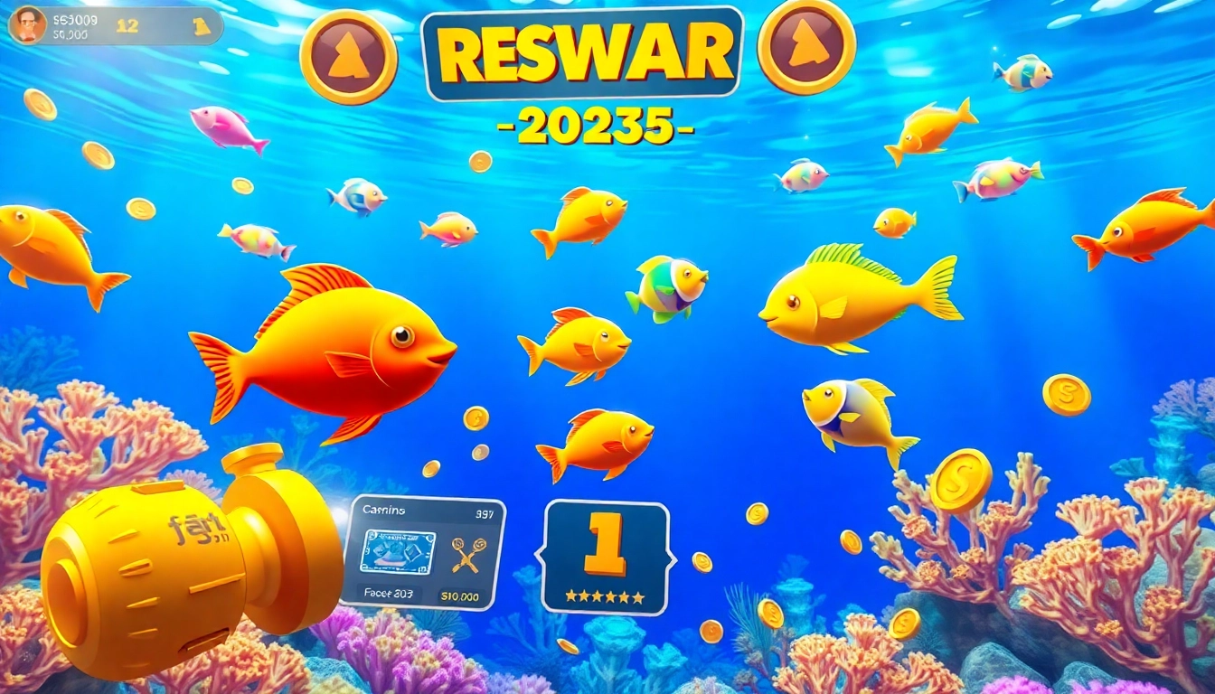 Fish shooting rewards game bắn cá đổi thưởng 2025 with vibrant 3D underwater scene