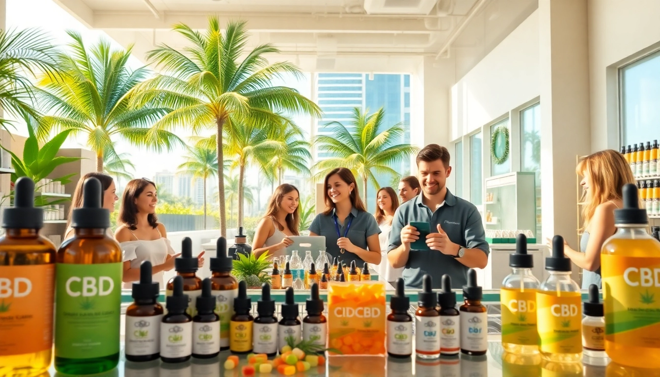 Shop for top-quality cbd miami products in a vibrant dispensary setting.