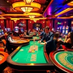 Players enjoying a thrilling night at the 88bet casino, surrounded by vibrant tables and slot machines.