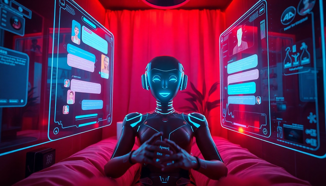 Engaging scene of a sex ai chat platform showcasing intimate virtual conversations.