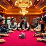 Action-packed casino scene with players enjoying RR 88 poker at a vibrant table.
