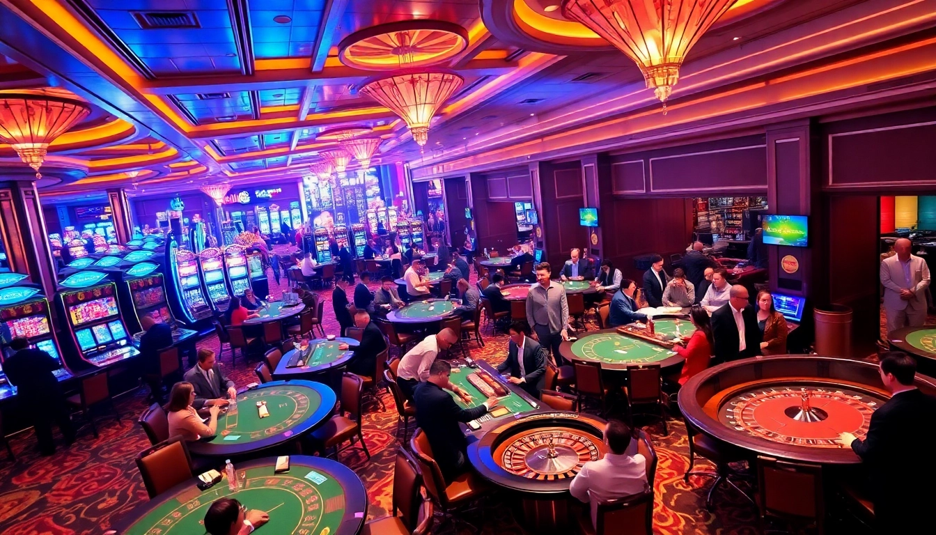 Exciting gameplay at iwinclub showcased in a luxurious casino scene.