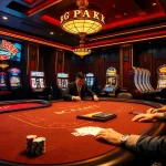 Engaging scene at nhà cái sa88 showcasing intense online gaming with baccarat tables and poker chips.