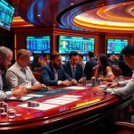 Experience สมัครแทงบอล at a vibrant betting counter with engaging conversations and live scores.