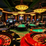Experience the thrilling games at new88bet casino with vibrant tables and excited players.