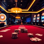 A thrilling poker scene at trang chủ tobet88 featuring a professional setup with cards and chips.
