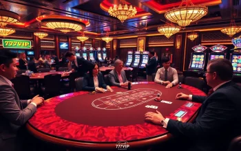 Players enjoying card games and roulette at 777VIP's luxurious casino atmosphere.