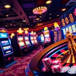 Experience the thrill of demo slot pragmatic with vibrant slots and a bustling casino atmosphere.