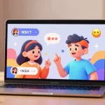 NSFW character AI chat scene with vibrant animations and engaging digital elements.