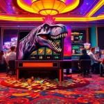 Experience thrilling gameplay at pen4d, where players spin the vibrant T-Rex slot machine for massive wins.