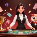 Engage with YOWESTOGEL through vibrant lottery gameplay featuring dealers and dynamic elements.