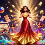 Experience the thrill of สล็อตเว็บตรง with an incredible illustration featuring vibrant slot reels and winning symbols.