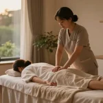 Relaxing spa scene showcasing 영등포스웨디시 massage therapy with soothing ambiance.