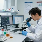 Cannabinoid manufacturer Europe in a professional lab setting, showcasing premium extracts and research.