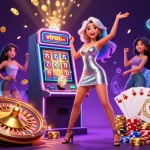 Spin the viral88 slots with stunning visuals and celebrate wins amidst cascading gold coins.