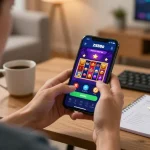 Engage with zx88com mobile app for an exciting online gaming experience in a cozy home.