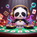 Experience thrilling gaming with fly88 featuring DJ panda and vibrant casino elements!