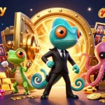 WinboxMY showcases a vibrant casino scene with colorful characters and dynamic gaming elements.