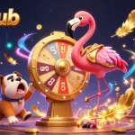 Experience the thrill of iwinclub with a vibrant game show scene featuring beloved characters and casino elements.