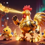 Experience thrilling gameplay with ysl’s vibrant casino scene featuring a golden rooster and fortune elements.