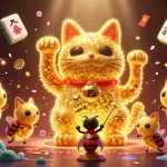 Experience Raja game login with exciting casino gameplay illustrated through a dynamic scene featuring a lucky cat and vibrant elements.